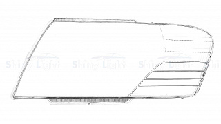 Стекло фары левое Mitsubishi Pajero V73 1999-2006