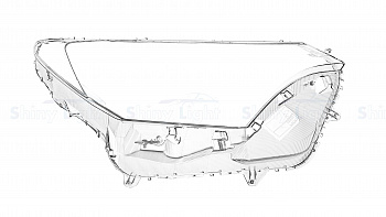СТЕКЛО ФАРЫ ПРАВОЕ TOYOTA RAV4 CA40 15-19