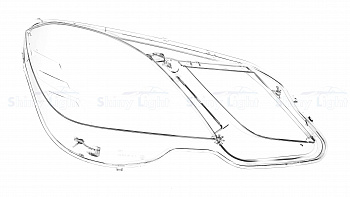 СТЕКЛО ФАРЫ ПРАВОЕ MERCEDES-BENZ E-CLASS W212 09-13