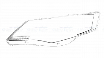 СТЕКЛО ФАРЫ ЛЕВОЕ MITSUBISHI OUTLANDER 05-09